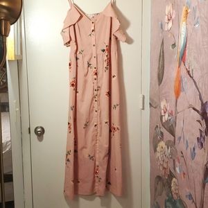Romantic pink floral dress